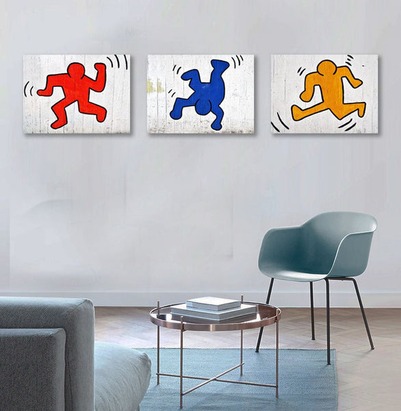 Graffiti Dancing Figures, Keith Haring Inspired