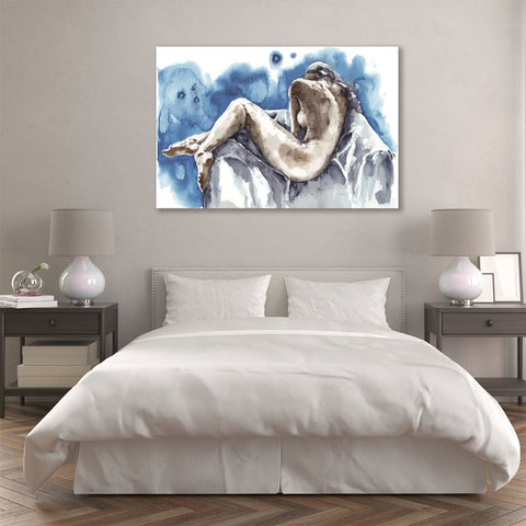 Nude Women in Blue, Digital art