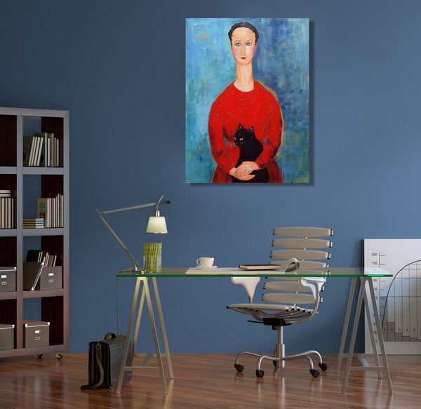 Woman in Red Dress, Reproduction