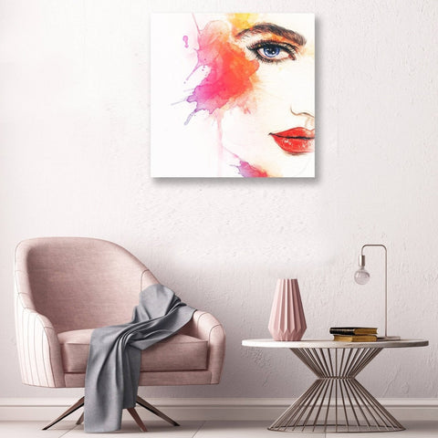 Woman's Portrait, Watercolor Art