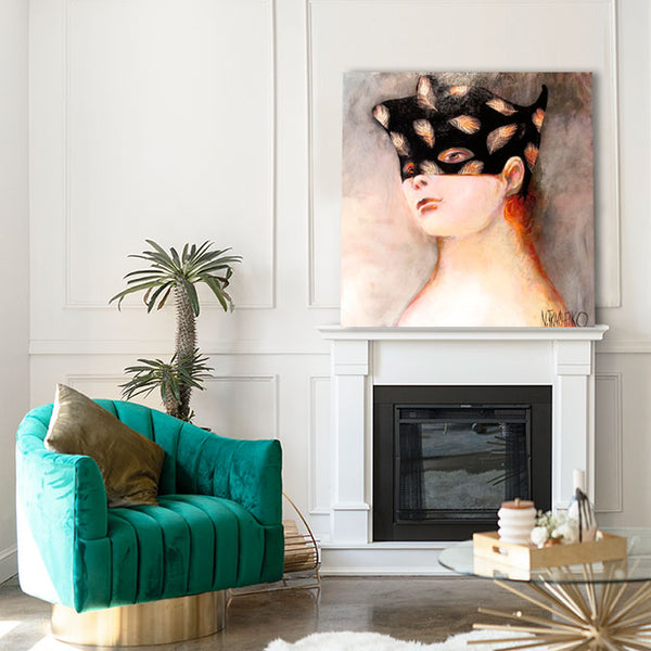 Woman Portrait, Abstract Contemporary Art