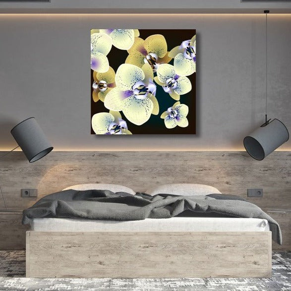 Orchid Floral Pattern, Digital Art