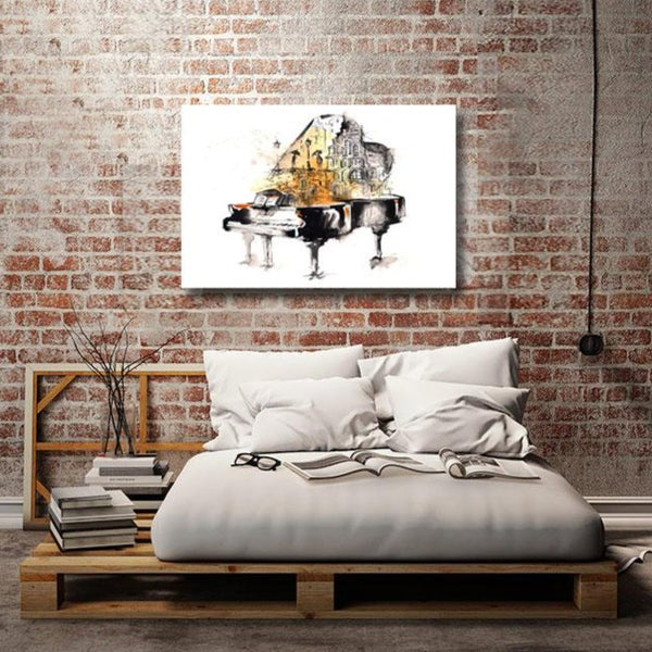 Piano, Abstract Painting
