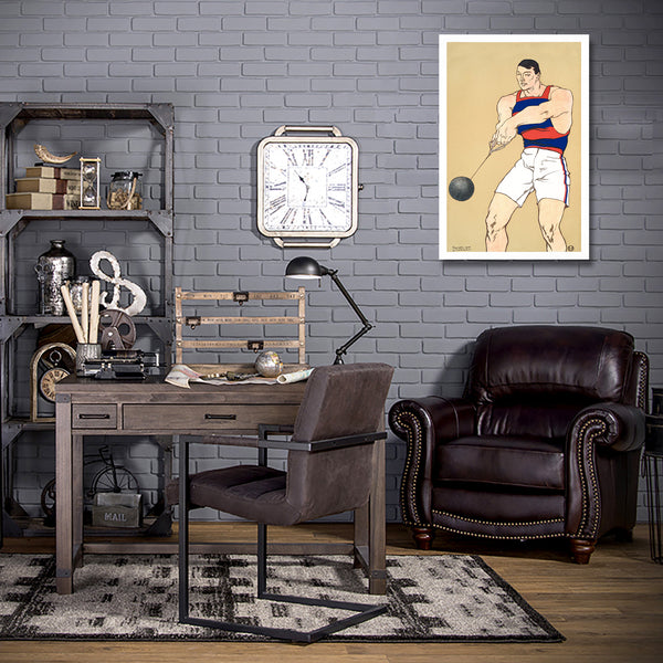 Hammer Throw, Vintage Poster