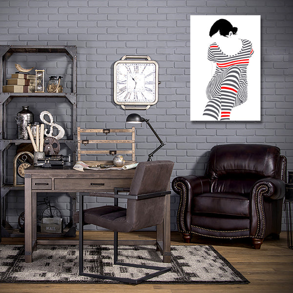 Striped Woman, Digital Art