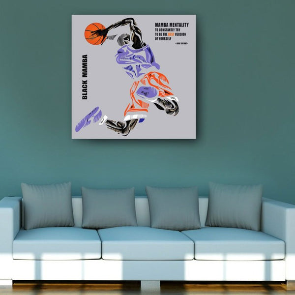 KOBE BRYANT Black Mamba + Quote, Poster