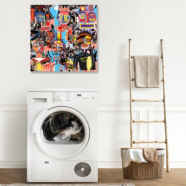Original Multi-color Composition, Jean-Michel Basquiat inspired
