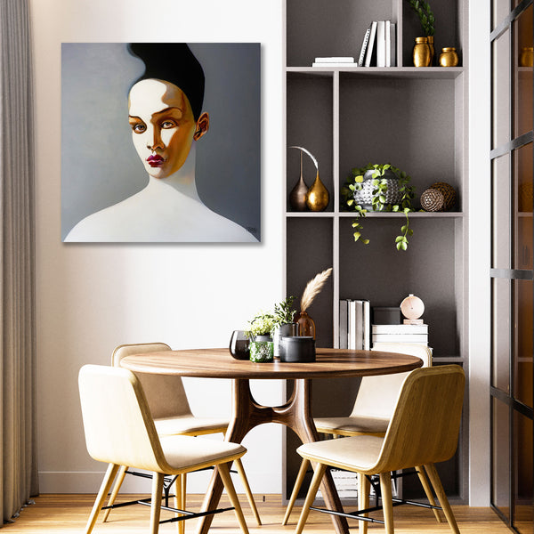 Bun-Do Woman Portrait, Contemporary Art