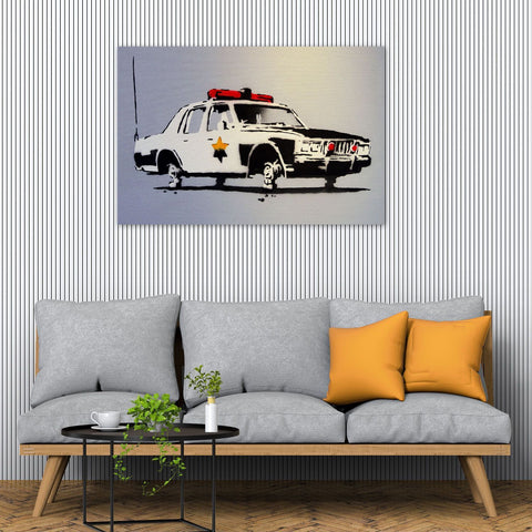 Banksy Police car, Graffiti
