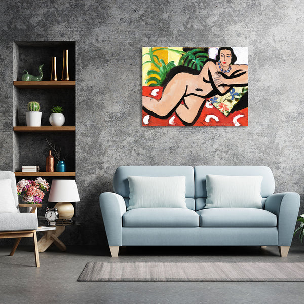 Reclining Nude With Blue Eyes, Reproduction