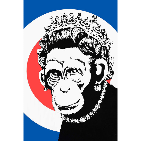 Banksy Monkey Queen, Graffiti