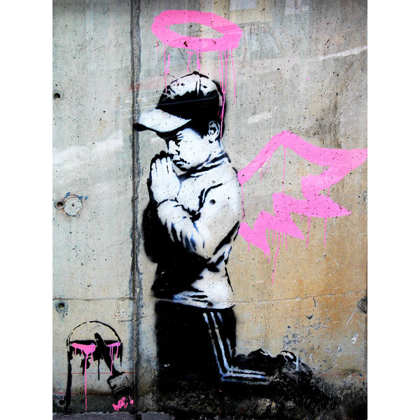Praying Boy, Forgive Us Our Trespassing, Graffiti