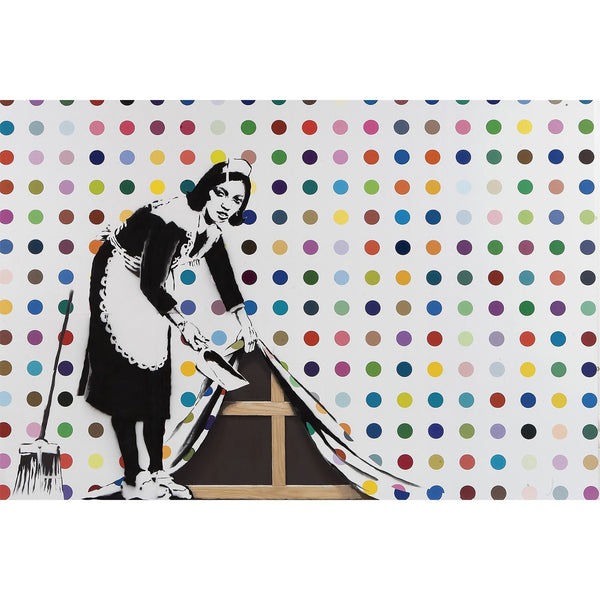 Banksy Maid Spots Damien Hirst, Graffiti