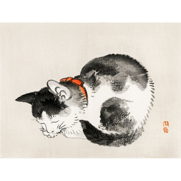 Sleeping Cat, Japanese Art Reproduction