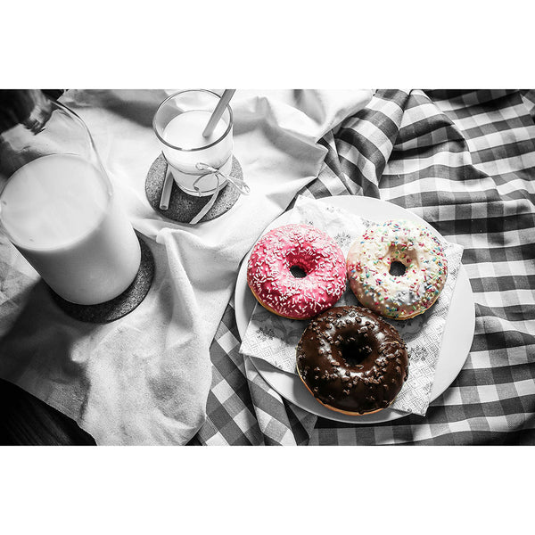 Donuts, Black/White Photo in Retro style