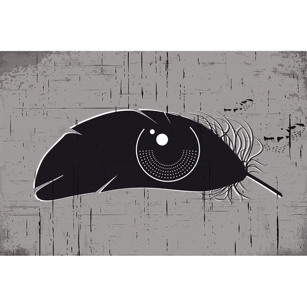 Hitchcock Inspired Abstract Feather, Digital Art