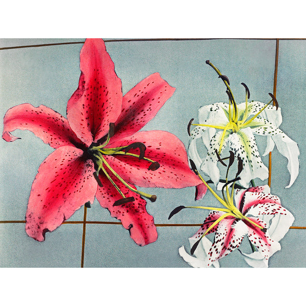 Lily Japanese Flowers, Panting