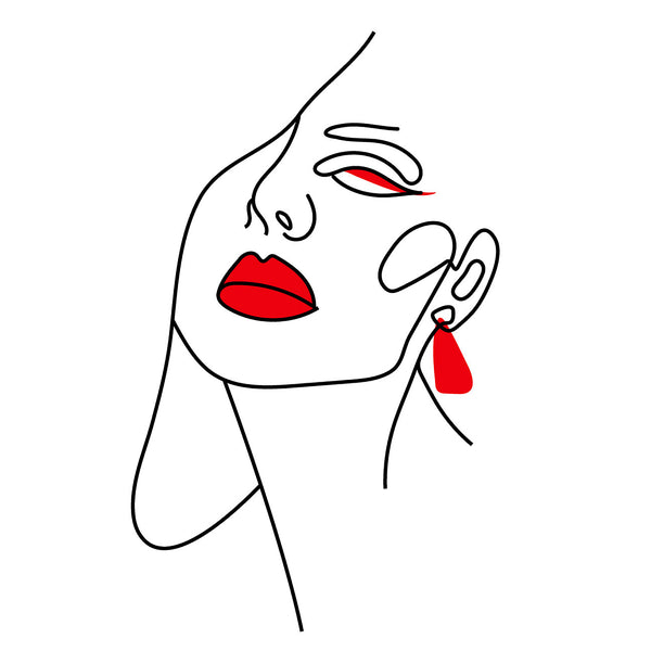 Woman Portrait – One Line Drawing, Digital Art