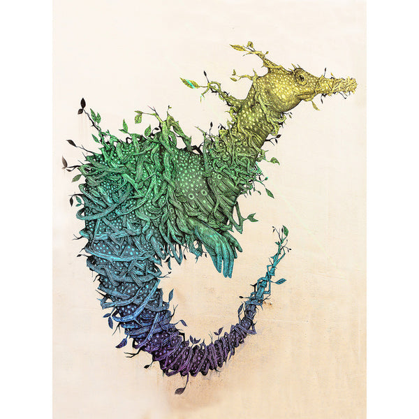 Dragon with Leaves and Branches, Graffiti
