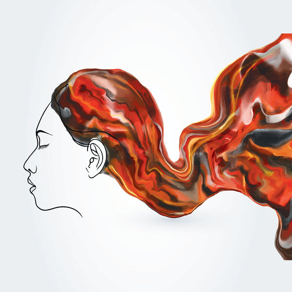 Woman with Patterned Hair
