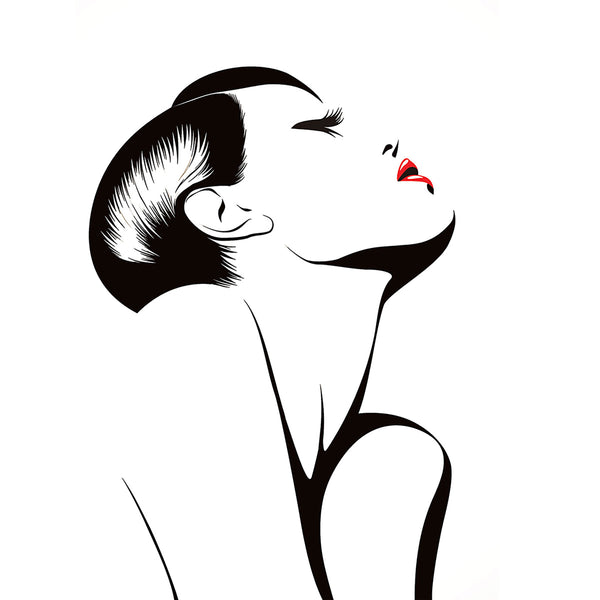 Woman portrait, Black/White Drawing