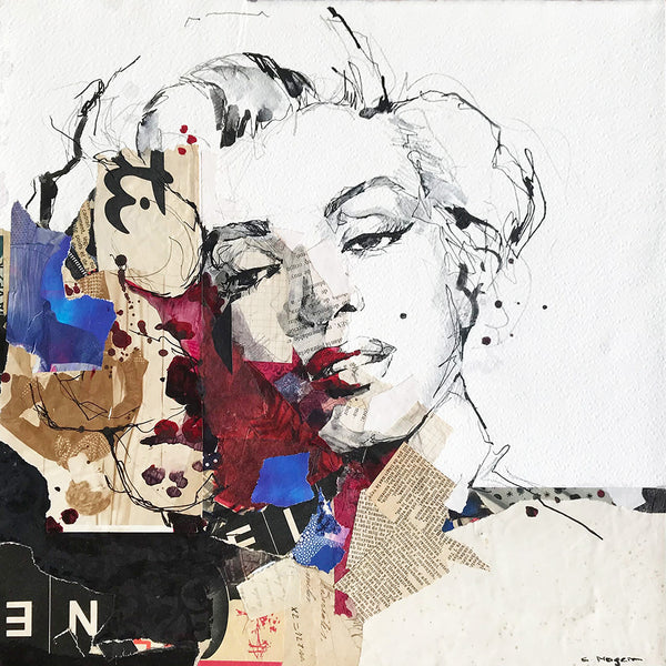 Marilyn Monroe (3), Collage/Watercolor