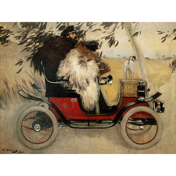 Ramon Casas And Pere Romeu In an Automobile, Reproduction