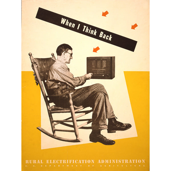 When I Think Back, Rural Electrification U.S. Administration Vintage Poster