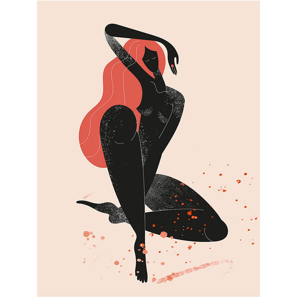 Red Hair Woman, Digital Art
