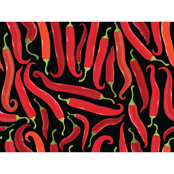 Red Pepper On Black background