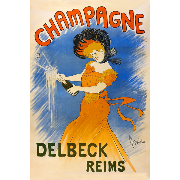 Champagne Delbeck Reims, Vintage Advertising Poster