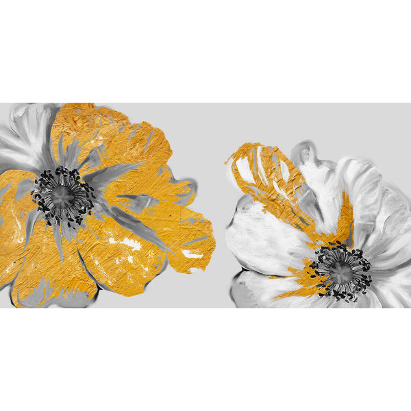 Abstract Yellow Flowers, Digital Art
