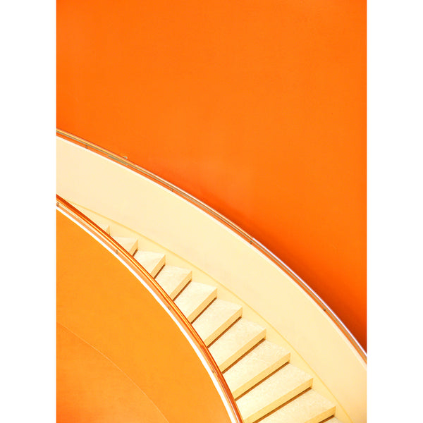 Stairs on Orange Background, Photography