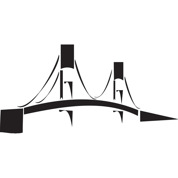 Bridge, Abstract Black & White Digital Art