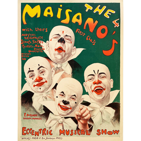 The Four Maisano's Poster, Vintage Poster