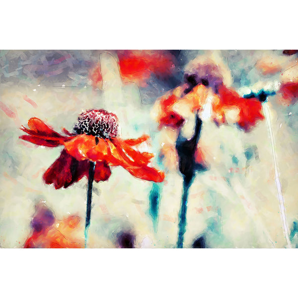 Red Flowers, Watercolor Painting