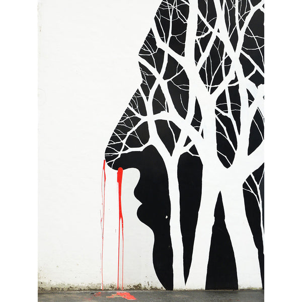 Head of man, Graffiti