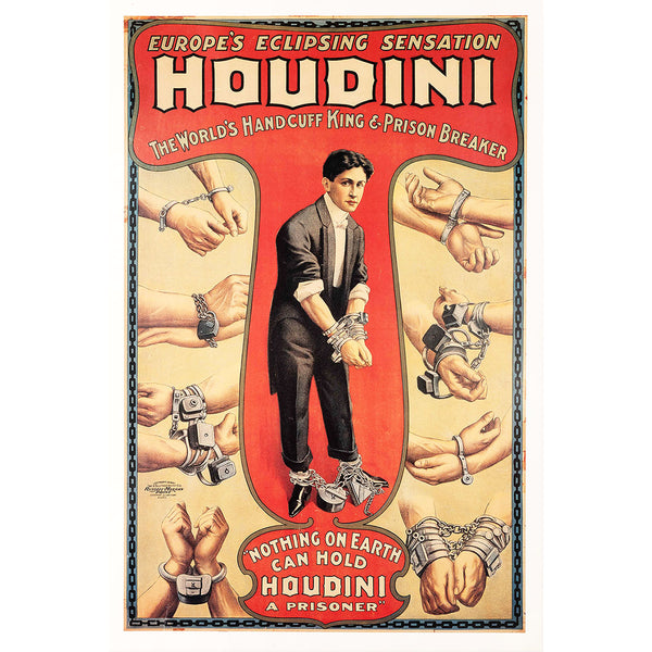 Harry Houdini Advertising Poster