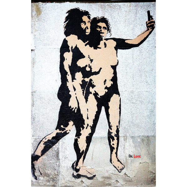 Primitive People Make A Selfie, Graffiti