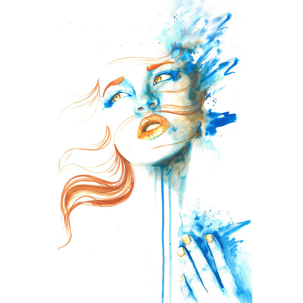 Blue Woman, Digital Painting