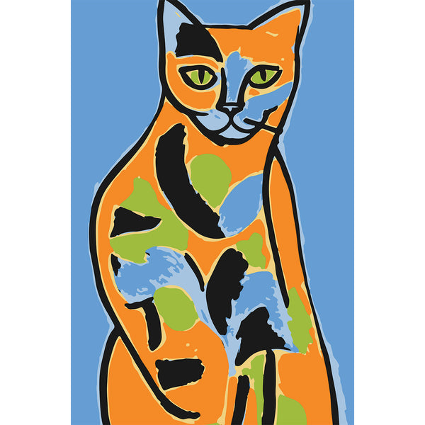 Abstract Cat Picasso Style, Digital Art