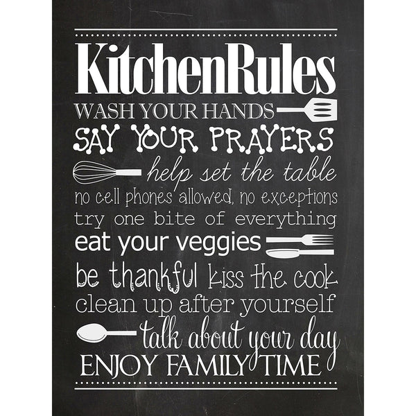 Kitchen Rules, Vintage Poster