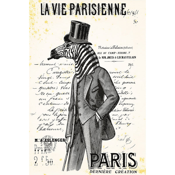 La Vie Parisienne Zebra-Man, Vintage Poster