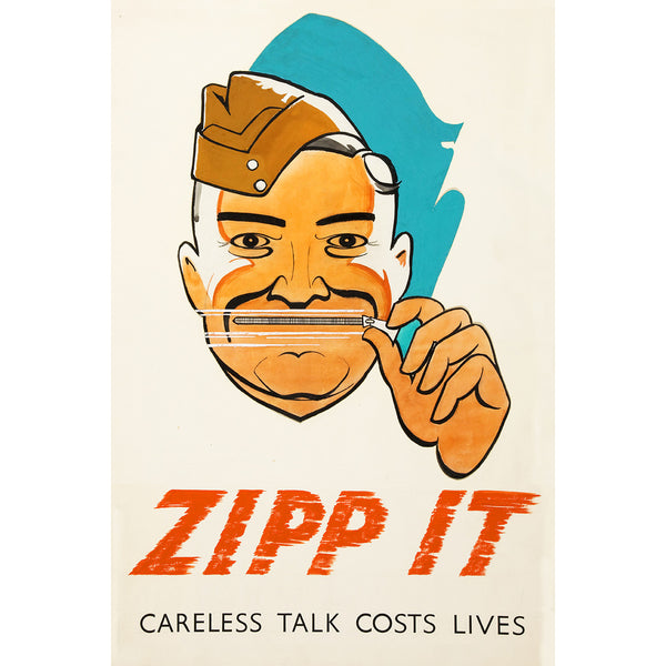 ZIPP IT, Vintage Propaganda Poster