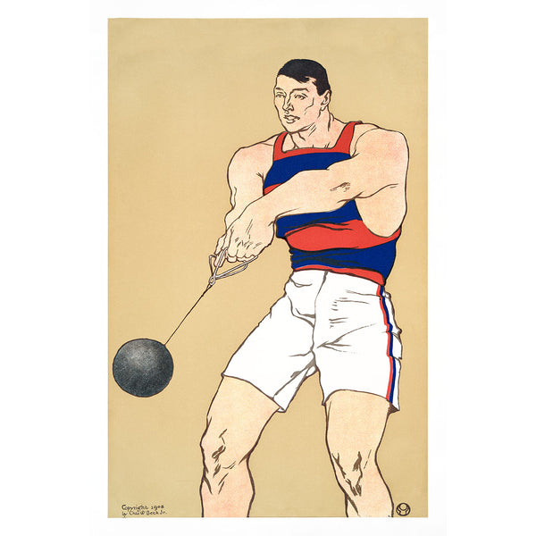 Hammer Throw, Vintage Poster
