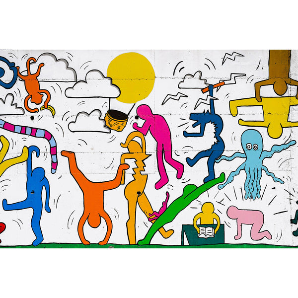 Kids Drawing Dancing People, Graffiti