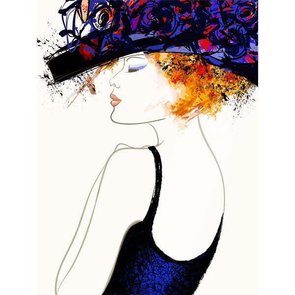 Woman Fashion Model With Hat, Reproduction