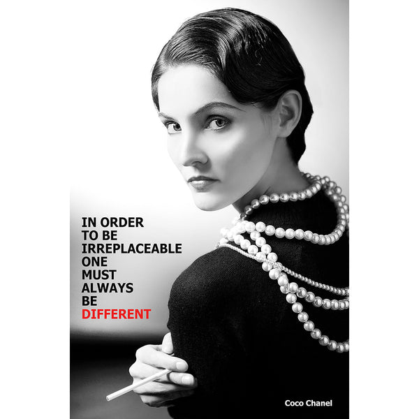 Coco Chanel Quote, Metal Poster