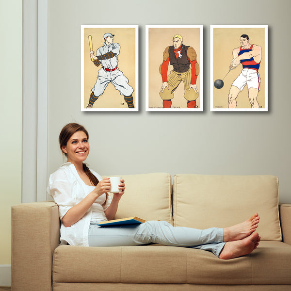 Hammer Throw, Vintage Poster