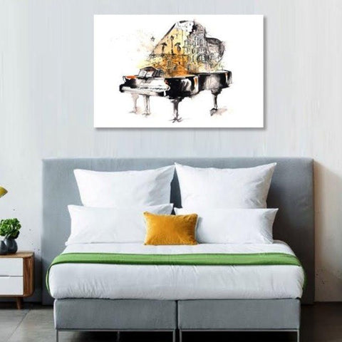 Piano, Abstract Painting
